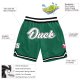 Men's Custom Kelly Green White-Black Authentic Throwback Basketball Shorts