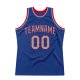 Men's Custom Royal Silver Gray-Red Authentic Throwback Basketball Jersey