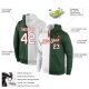 Men's Custom Stitched Green White-Red Split Fashion Sports Pullover Sweatshirt Hoodie