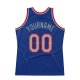 Men's Custom Royal Silver Gray-Red Authentic Throwback Basketball Jersey