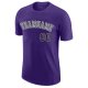 Men's Custom Purple Black-Gray Performance T-Shirt