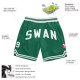 Men's Custom Kelly Green White Authentic Throwback Basketball Shorts