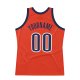 Men's Custom Orange Navy-White Authentic Throwback Basketball Jersey