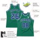 Men's Custom Kelly Green Royal-White Authentic Throwback Basketball Jersey