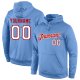 Men's Custom Stitched Light Blue White-Red Sports Pullover Sweatshirt Hoodie