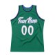 Men's Custom Kelly Green White-Blue Authentic Throwback Basketball Jersey