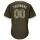 Men's Custom Olive Camo-Cream Authentic Salute To Service Throwback Rib-Knit Baseball Jersey Shirt