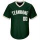 Men's Custom Green White-Cream Authentic Throwback Rib-Knit Baseball Jersey Shirt