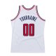 Men's Custom White Red-Navy Authentic Throwback Basketball Jersey