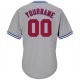 Men's Custom Gray Red-Royal Authentic Throwback Rib-Knit Baseball Jersey Shirt