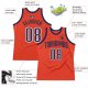 Men's Custom Orange Navy-White Authentic Throwback Basketball Jersey