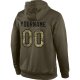 Men's Custom Stitched Olive Camo-Black Sports Pullover Sweatshirt Salute To Service Hoodie