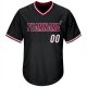 Men's Custom Black White-Maroon Authentic Throwback Rib-Knit Baseball Jersey Shirt