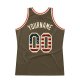 Men's Custom Olive Vintage USA Flag-Cream Authentic Throwback Basketball Jersey