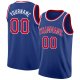 Men's Custom Royal Red-White Round Neck Rib-Knit Basketball Jersey