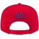 Custom Red Royal-White Stitched Adjustable Snapback Hat