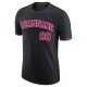Men's Custom Black Pink-White Performance T-Shirt