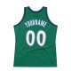 Men's Custom Kelly Green White-Blue Authentic Throwback Basketball Jersey