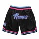 Men's Custom Black Gold-Red Authentic Throwback Basketball Shorts