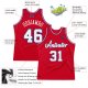 Men's Custom Red White-Royal Authentic Throwback Basketball Jersey