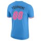 Men's Custom Powder Blue Pink-Black Performance T-Shirt