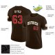 Men's Custom Brown Red-Cream Performance T-Shirt