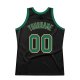 Men's Custom Black Kelly Green-Old Gold Authentic Throwback Basketball Jersey