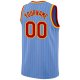 Men's Custom Light Blue Red Pinstripe Red-Gold Authentic Basketball Jersey