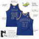 Men's Custom Royal Royal-Old Gold Authentic Throwback Basketball Jersey