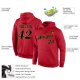 Men's Custom Stitched Red Black-Old Gold Sports Pullover Sweatshirt Hoodie
