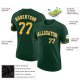 Men's Custom Green Gold-White Performance T-Shirt