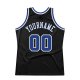 Men's Custom Black Royal-White Authentic Throwback Basketball Jersey