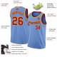 Men's Custom Light Blue Red Pinstripe Red-Gold Authentic Basketball Jersey