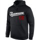 Men's Custom Stitched Black White-Red Sports Pullover Sweatshirt Hoodie